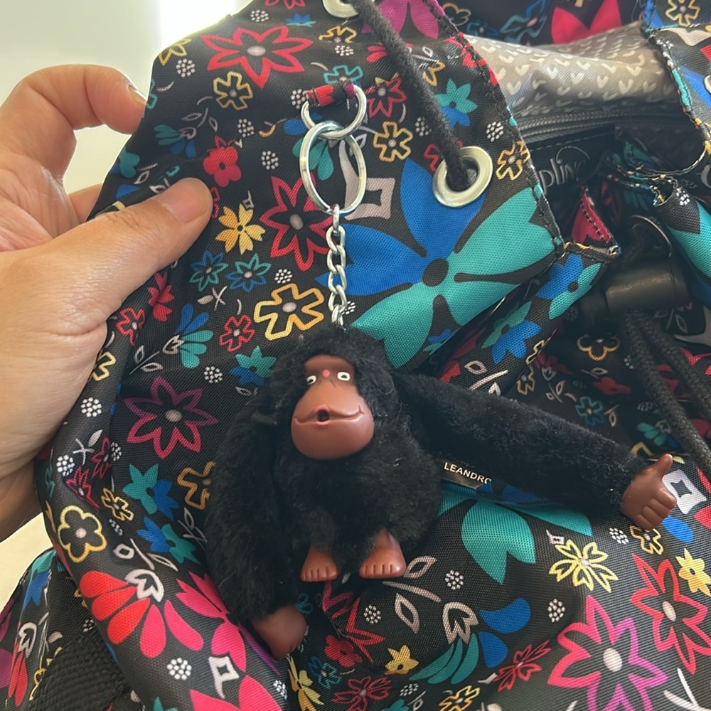 Kipling Ravier Multicolor Floral Large Backpack - Very Good Condition - Picture 7 of 11